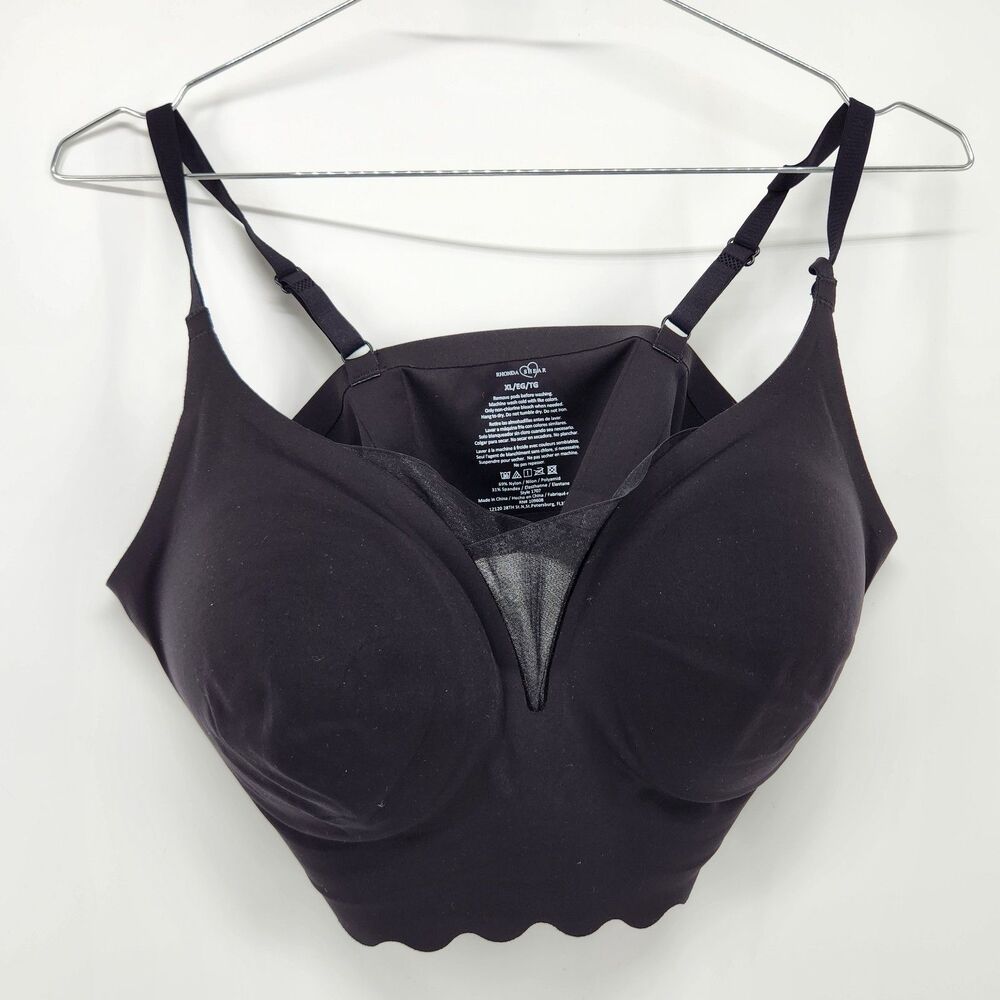 Rhonda Shear Women's Black‎ XL Sports Bra NWOT
